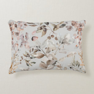 Sea Green Jewel Tone Berry Botanical Accent Pillow