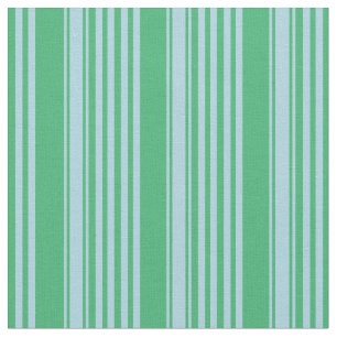 Sea Green & Light Blue Coloured Lines Pattern Fabric