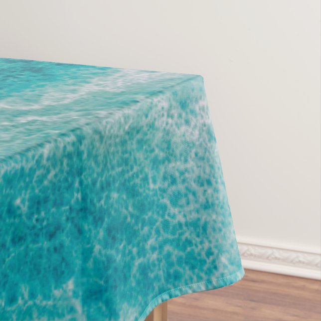 Sea Green Marble Texture Tablecloth (In Situ)