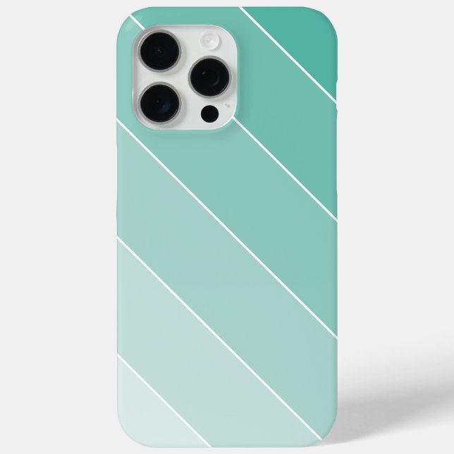 Sea Green Ombré Stripes Case-Mate iPhone Case (Back)