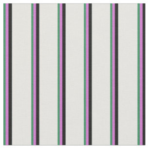 Sea Green, Orchid, Black, and Mint Cream Coloured Fabric