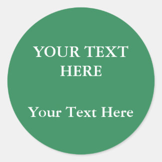 Sea Green Plain Elegant Modern Minimalist Classic Round Sticker