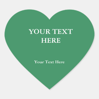 Sea Green Plain Elegant Modern Minimalist Heart Sticker