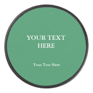 Sea Green Plain Elegant Modern Minimalist Hockey Puck