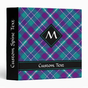 Sea Green, Purple and Blue Tartan Binder