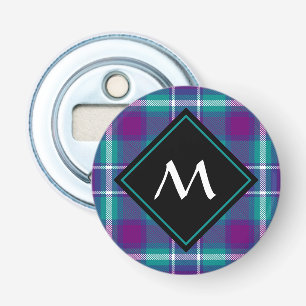 Sea Green, Purple and Blue Tartan Bottle Opener