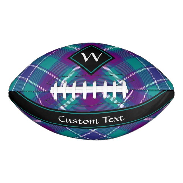 Sea Green, Purple and Blue Tartan Football (Front)