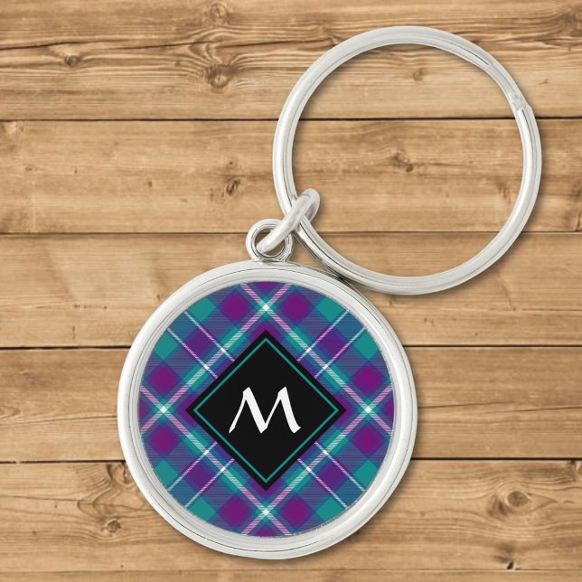Sea Green, Purple and Blue Tartan Keychain (Creator Uploaded)