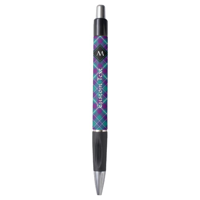 Sea Green, Purple and Blue Tartan Pen (Front Vertical)