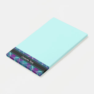 Sea Green, Purple and Blue Tartan Post-it Notes