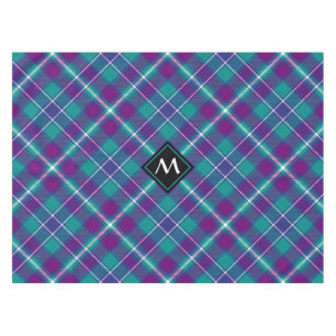 Sea Green, Purple and Blue Tartan Tablecloth