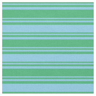 Sea Green & Sky Blue Coloured Pattern Fabric