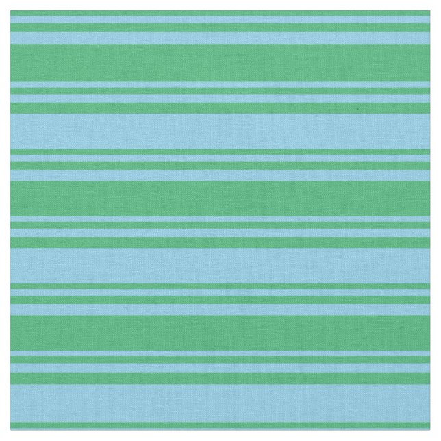 Sea Green & Sky Blue Coloured Pattern Fabric (Close Up)