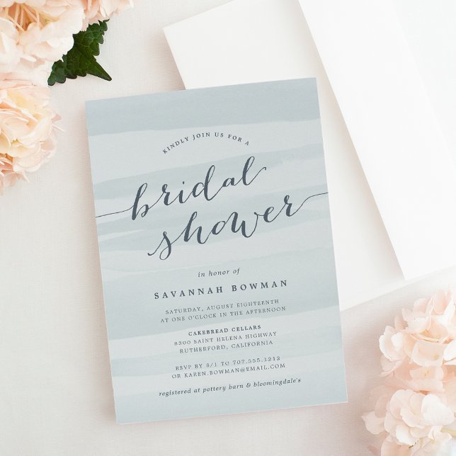 Sea Green Watercolor Bridal Shower Invitation (Creator Uploaded)