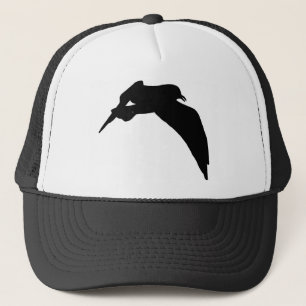 Sea Gull Silhouette in Black Hat