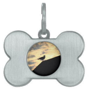 Sea Gull Sunset Pet Name Tag