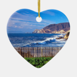 Sea Half Moon Bay California Ceramic Ornament