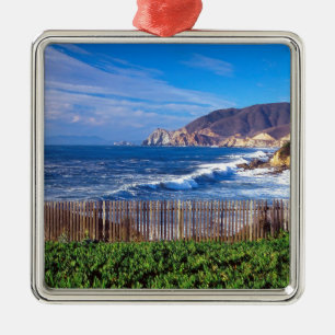 Sea Half Moon Bay California Metal Ornament