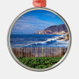 Sea Half Moon Bay California Metal Ornament