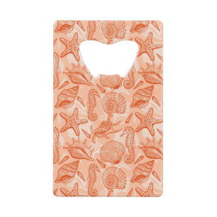 Sea hand drawn pattern credit card bottle opener