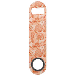 Sea hand drawn pattern speed bottle opener