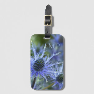 Sea Holly Thistle Monogram Luggage Tag