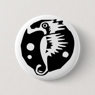 Sea horse 2 inch round button