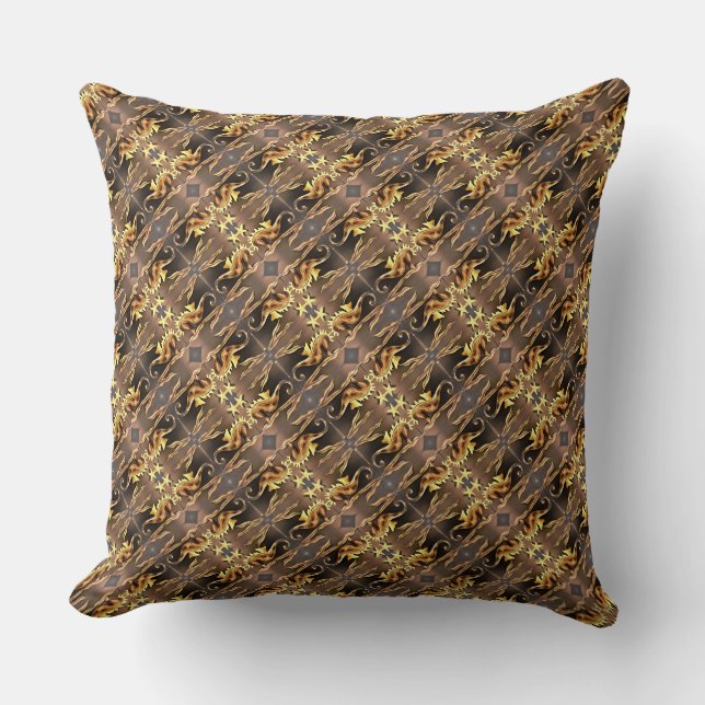 Sea Horse Abstract Throw Pillow (Front)