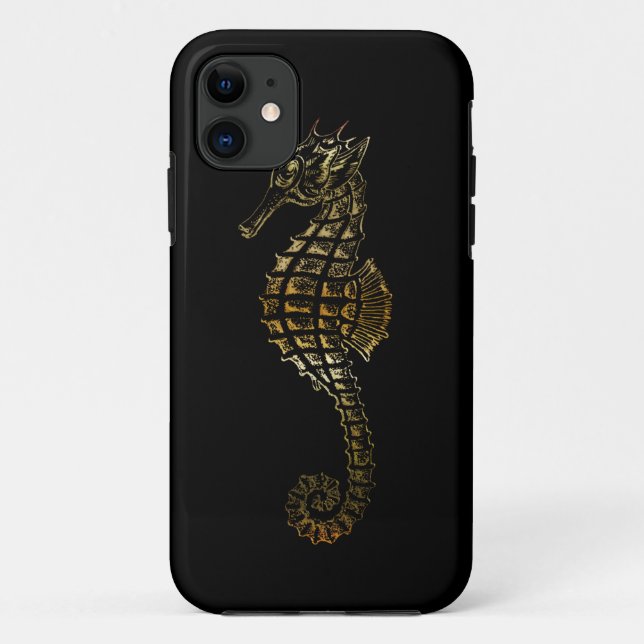 Sea Horse Art on an iPhone 5 Case for Kids (Back)