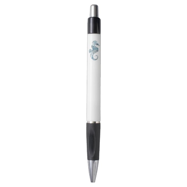 Sea horse as word cloud design pen (Front Vertical)