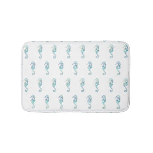 Sea Horse Blue Green Bathmat