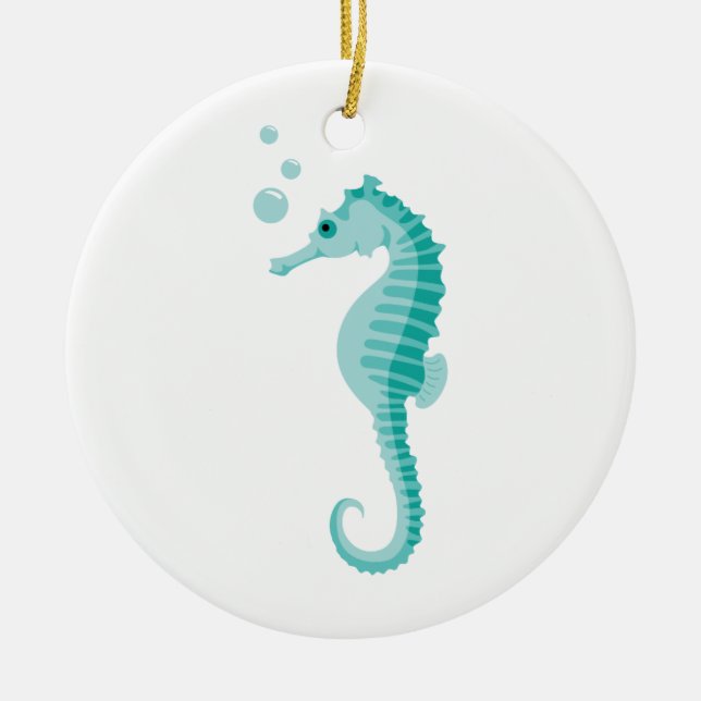 Sea Horse Ceramic Ornament (Front)