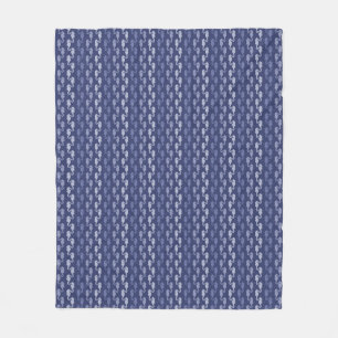 Sea Horse Chains Indigo Fleece Blanket