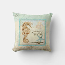 Sea Horse Coastal Beach - Coussin de décoration