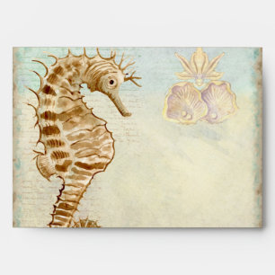Sea Horse Coastal Beach - Wedding Envelope