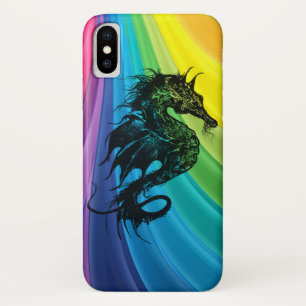 Sea Horse on Rainbow iPhone X Case