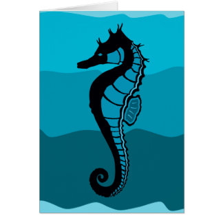 Sea horse, Waves of  Aqua, Ocean blue print