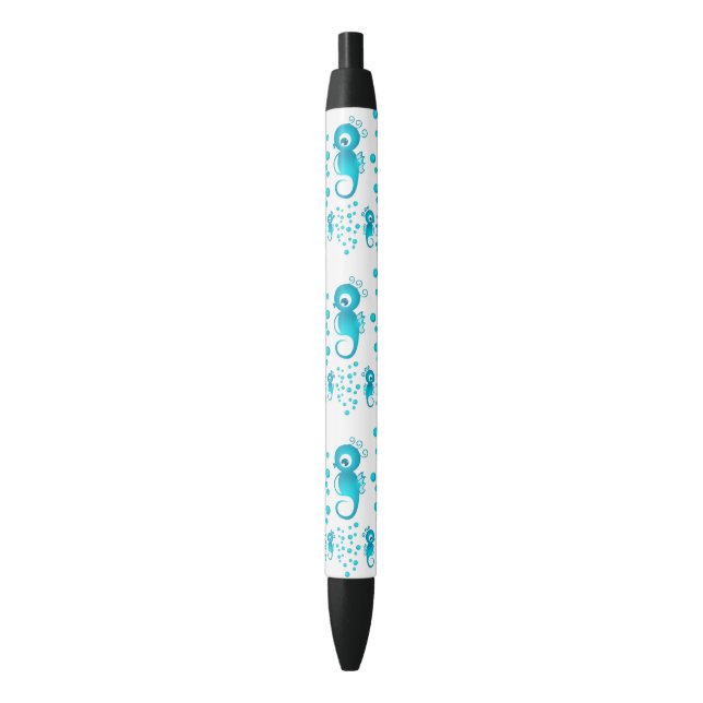 Sea horses black ink pen (Front Vertical)