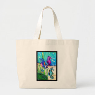 Sea Horses Collection Large Tote Bag