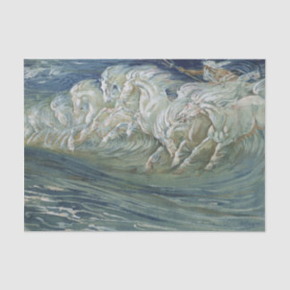 Sea horses decoupage tissue paper