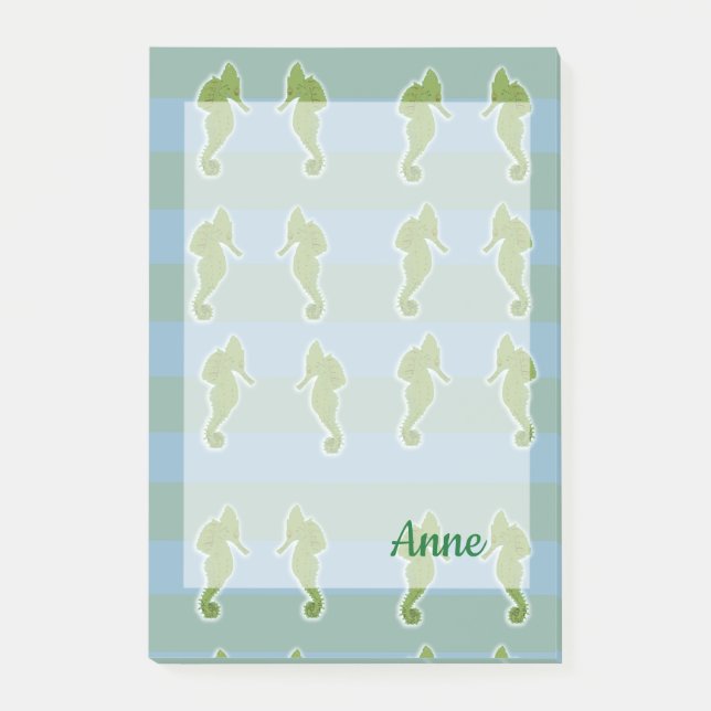 Sea horses, Seahorse Personalized   Post-It Notes (Front)