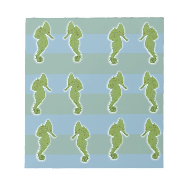 Sea horses & stripes  Notepad (Front)