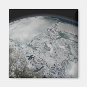Sea ice above North America Magnet