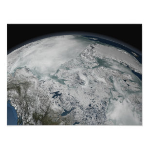 Sea ice above North America Photo Print