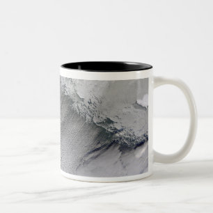 Sea ice and cloud streets in the Bering Sea Two-Tone Coffee Mug