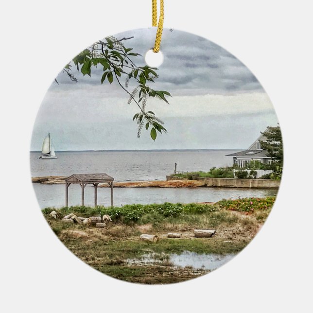 Sea iew Beach Madison, Connecticut Ornament (Front)