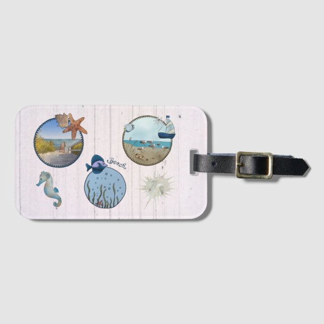 sea image luggage tag (Front Horizontal)
