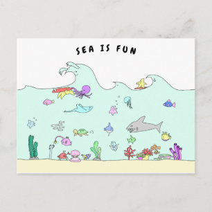 SEA IS FUN POSTCARD
