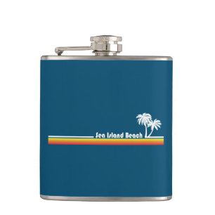 Sea Island Beach Georgia Hip Flask