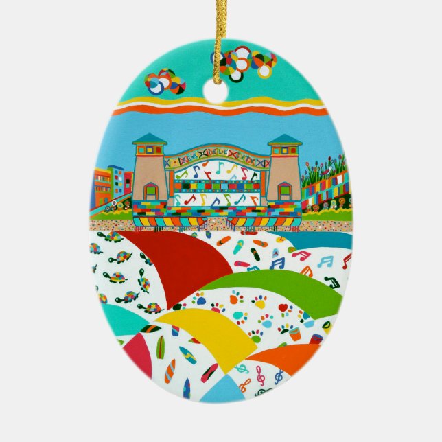 Sea Isle City Band Shell Ceramic Ornament (Front)